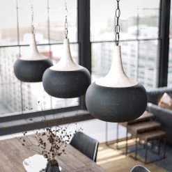 Bennett Large 1-Light Antique Black Pendant by Manor Brook -Brightech Sales antique black manor brook chandeliers mb100568 1f 1000