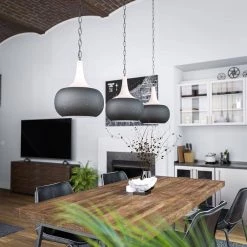 Bennett Large 1-Light Antique Black Pendant by Manor Brook -Brightech Sales antique black manor brook chandeliers mb100568 4f 1000