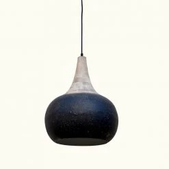 Bennett Large 1-Light Antique Black Pendant by Manor Brook
