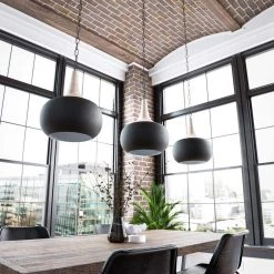 Bennett Large 1-Light Antique Black Pendant by Manor Brook -Brightech Sales antique black manor brook chandeliers mb100568 76 1000