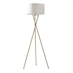 Jaxon 17.5 in. Antique Brass Outdoor Table Lamp with Cloud Glass Shade by Brightech