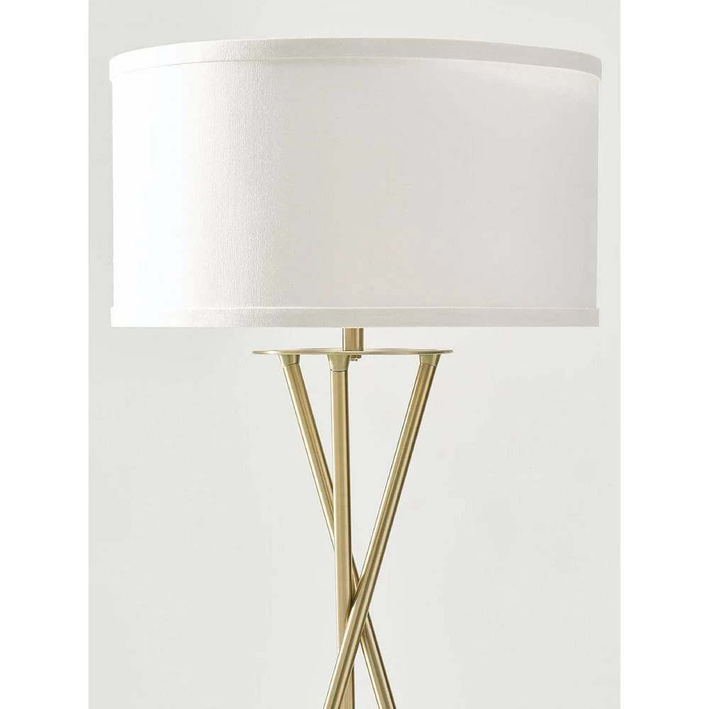 Jaxon 17.5 in. Antique Brass Outdoor Table Lamp with Cloud Glass Shade by Brightech 8 Jaxon 17.5 in. Antique Brass Outdoor Table Lamp with Cloud Glass Shade by Brightech - Image 6