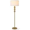 Riley 60 in. Antique Brass Tall Pole LED Lamp with Drum Shade by Brightech 2 Riley 60 in. Antique Brass Tall Pole LED Lamp with Drum Shade by Brightech -Brightech Sales antique brass brightech floor lamps fl rly brss 64 1000