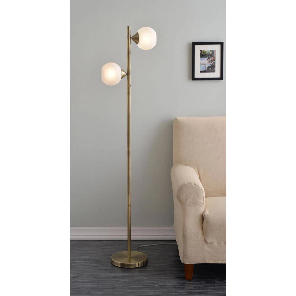 Timothy 63 in. Antique Brass Tree Floor Lamp by Manor Brook 10 Timothy 63 in. Antique Brass Tree Floor Lamp by Manor Brook - Image 8