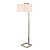 Plano 64 in. Antique Brass Floor Lamp with White Shade by Manor Brook