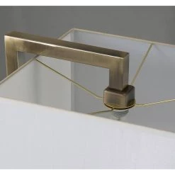 Plano 64 in. Antique Brass Floor Lamp with White Shade by Manor Brook 13 Plano 64 in. Antique Brass Floor Lamp with White Shade by Manor Brook -Brightech Sales antique brass manor brook floor lamps mb100211 fa 1000