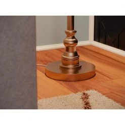 Plymouth 59.5 in in. Antique Brass Floor Lamp with Dual Pull Chains by Manor Brook -Brightech Sales antique brass manor brook floor lamps mb100213 fa 1000