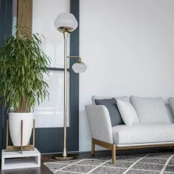 Linton 71.375 in. Antique Brass Torchiere Floor Lamp by Manor Brook -Brightech Sales antique brass manor brook floor lamps mb100654 31 1000