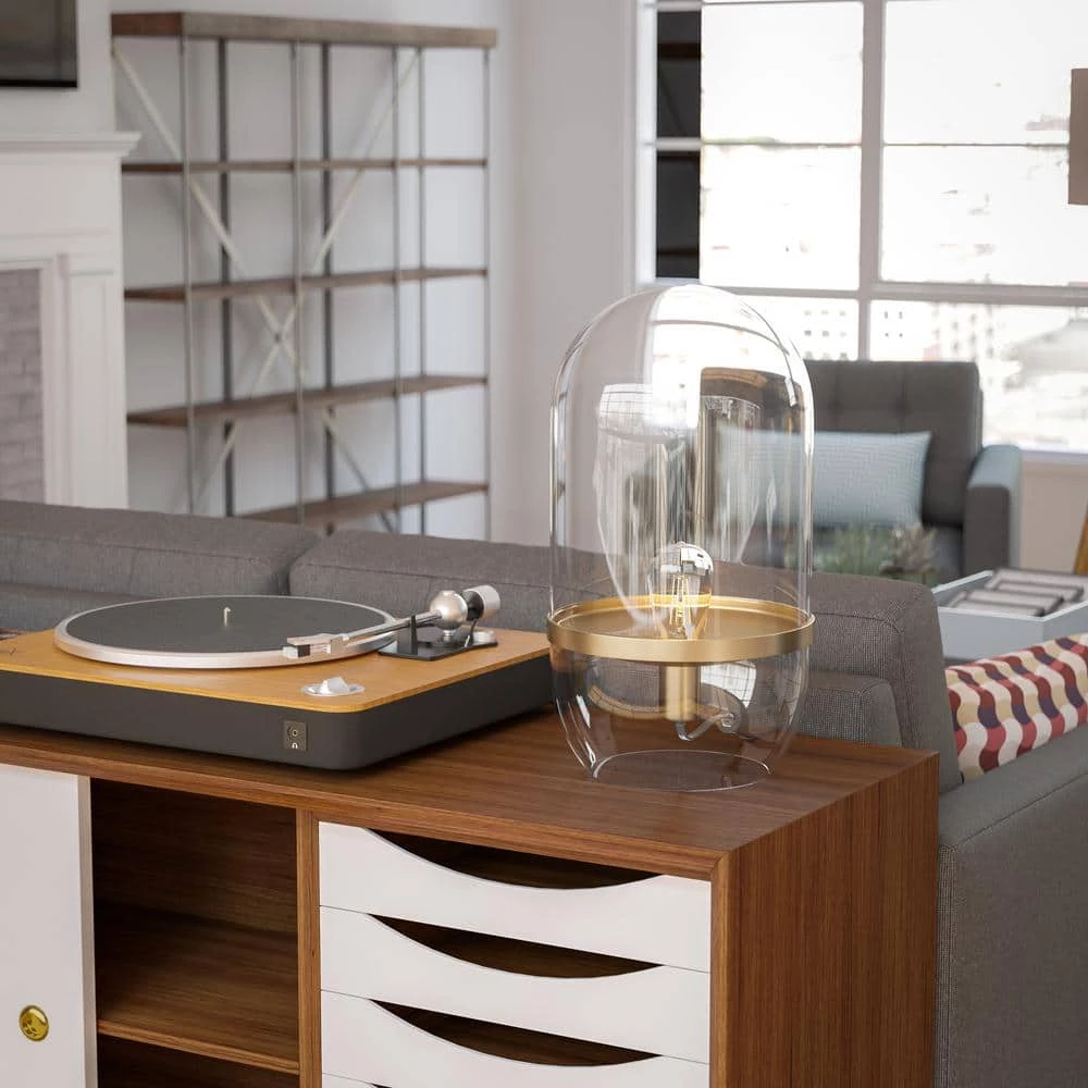 Hartley 18.25 in. Antique Brass Accent Lamp by Manor Brook 10 Hartley 18.25 in. Antique Brass Accent Lamp by Manor Brook - Image 8