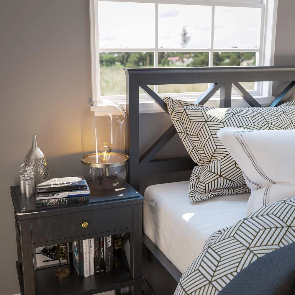 Hartley 18.25 in. Antique Brass Accent Lamp by Manor Brook 7 Hartley 18.25 in. Antique Brass Accent Lamp by Manor Brook - Image 5