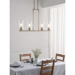 22 in. Hipley 22.13 in. 4-Light Island Cylinder Brass Chandelier by Manor Brook 12 22 in. Hipley 22.13 in. 4-Light Island Cylinder Brass Chandelier by Manor Brook -Brightech Sales antique brass with clear shades manor brook chandeliers mb100679 1f 1000