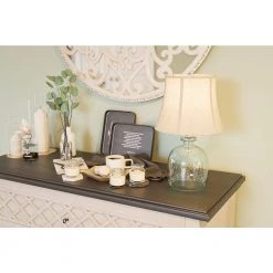 Olga 18 in. Aqua Tinted Glass and Brushed Steel Indoor Accent Lamp by Manor Brook -Brightech Sales aqua tinted glass and brushed steel manor brook table lamps mb100287 1f 1000