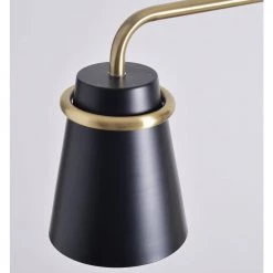 Nico 55 in. H Antique Brass and Black Floor Lamp by Manor Brook -Brightech Sales black and antique brass manor brook floor lamps mb100253 1f 1000