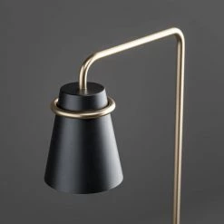 Nico 55 in. H Antique Brass and Black Floor Lamp by Manor Brook -Brightech Sales black and antique brass manor brook floor lamps mb100253 76 1000