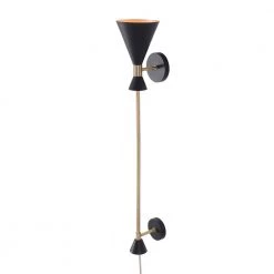 Page 1-Light Black with Antique Brass Wallchiere by Manor Brook