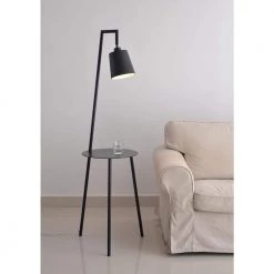 Ander 60 in. Black Floor Lamp with Tray by Manor Brook -Brightech Sales black and black metal shade manor brook floor lamps mb100267 31 1000