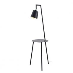 Ander 60 in. Black Floor Lamp with Tray by Manor Brook