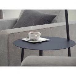 Ander 60 in. Black Floor Lamp with Tray by Manor Brook -Brightech Sales black and black metal shade manor brook floor lamps mb100267 fa 1000