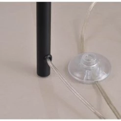 Ander 60.25 in. Black Floor Lamp with Tray and Drum Shade by Manor Brook 17 Ander 60.25 in. Black Floor Lamp with Tray and Drum Shade by Manor Brook -Brightech Sales black and white fabric shade manor brook floor lamps mb100266 1f 1000