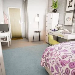 Ander 60.25 in. Black Floor Lamp with Tray and Drum Shade by Manor Brook 14 Ander 60.25 in. Black Floor Lamp with Tray and Drum Shade by Manor Brook -Brightech Sales black and white fabric shade manor brook floor lamps mb100266 66 1000