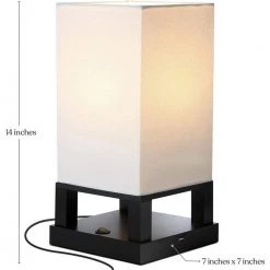 Maxwell 14 in. Black Indoor Table Lamp with USB Port by Brightech -Brightech Sales black brightech desk lamps uk ypxt ygzq fa 1000