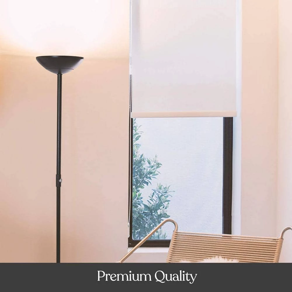 SkyLite 66 in. Black High Lumen Uplight Torchiere Standing Floor Lamp by Brightech 6 SkyLite 66 in. Black High Lumen Uplight Torchiere Standing Floor Lamp by Brightech - Image 4