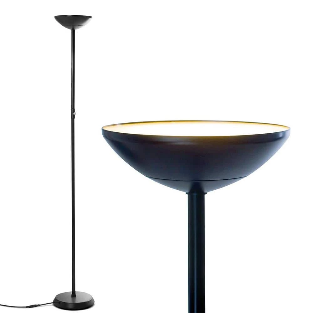 SkyLite 66 in. Black High Lumen Uplight Torchiere Standing Floor Lamp by Brightech 3 SkyLite 66 in. Black High Lumen Uplight Torchiere Standing Floor Lamp by Brightech