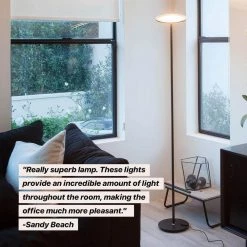 Sky 63 in. Black Torchiere LED Floor Lamp by Brightech -Brightech Sales black brightech floor lamps 1l uodx 8dxj 44 1000