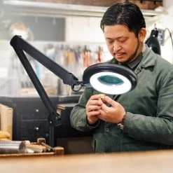 LightView Pro 10 in. Black Magnifying LED Floor Lamp with 3 Diopter and 6 Wheel Rolling Base by Brightech 10 LightView Pro 10 in. Black Magnifying LED Floor Lamp with 3 Diopter and 6 Wheel Rolling Base by Brightech -Brightech Sales black brightech floor lamps 39 l4gj 391z 4f 1000