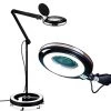 LightView Pro 10 in. Black Magnifying LED Floor Lamp with 3 Diopter and 6 Wheel Rolling Base by Brightech 1 LightView Pro 10 in. Black Magnifying LED Floor Lamp with 3 Diopter and 6 Wheel Rolling Base by Brightech -Brightech Sales black brightech floor lamps 39 l4gj 391z 64 1000