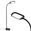 LitespanSlim 55 in. Black LED Floor Lamp with Adjustable Gooseneck by Brightech -Brightech Sales black brightech floor lamps 5f yjbh h216 64 1000