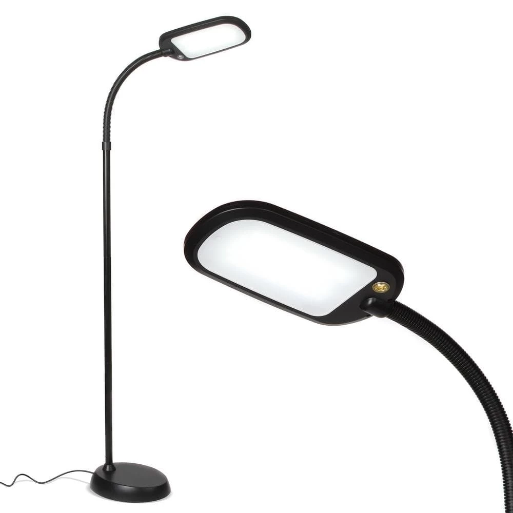 LitespanSlim 55 in. Black LED Floor Lamp with Adjustable Gooseneck by Brightech 3 LitespanSlim 55 in. Black LED Floor Lamp with Adjustable Gooseneck by Brightech