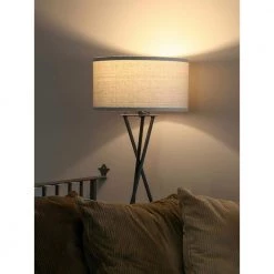 Jaxon 17.5 in. Black Standing Tripod Floor Lamp with LED Light Bulb by Brightech -Brightech Sales black brightech floor lamps 5x blyx e3b2 44 1000