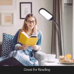 Litespan 55 in. Brown LED 2nd Edition Floor Lamp by Brightech -Brightech Sales black brightech floor lamps 73 szv2 qeyd 44 1000