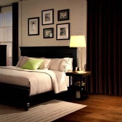 Madison 56 in. Black Narrow End Table with Built-In LED Lamp with White Shade Wireless Charging Station and USB Port by Brightech -Brightech Sales black brightech floor lamps 75 jnhm gfkt 4f 1000