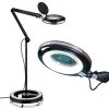 LightView 55 in. Black LED Rolling Base 5 Diopter Magnifying Lamp by Brightech -Brightech Sales black brightech floor lamps 8u n0q9 0r65 64 1000