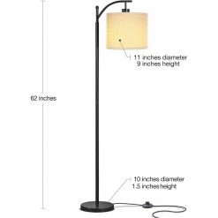 Montage 62 in. Black LED Floor Lamp by Brightech -Brightech Sales black brightech floor lamps bn 9bgv j0c6 44 1000