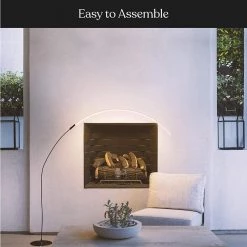 Sparq 53 in. Black Arc LED Floor Lamp by Brightech -Brightech Sales black brightech floor lamps ds tv6z bb3k 1f 1000