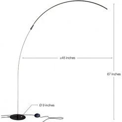 Sparq 53 in. Black Arc LED Floor Lamp by Brightech -Brightech Sales black brightech floor lamps ds tv6z bb3k 4f 1000