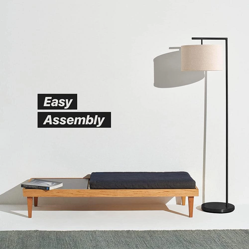 Montage Modern Drum Shade, 17 .5 in. Black Standing Floor LED Smart Lamp Shade, Interior Lighting, by Brightech 8 Montage Modern Drum Shade, 17 .5 in. Black Standing Floor LED Smart Lamp Shade, Interior Lighting, by Brightech - Image 6