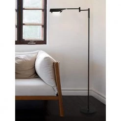 Leaf 53 in. Black LED Floor Lamp with Adjustable Arm and Shade by Brightech 13 Leaf 53 in. Black LED Floor Lamp with Adjustable Arm and Shade by Brightech -Brightech Sales black brightech floor lamps fh fh3q 78ge 44 1000