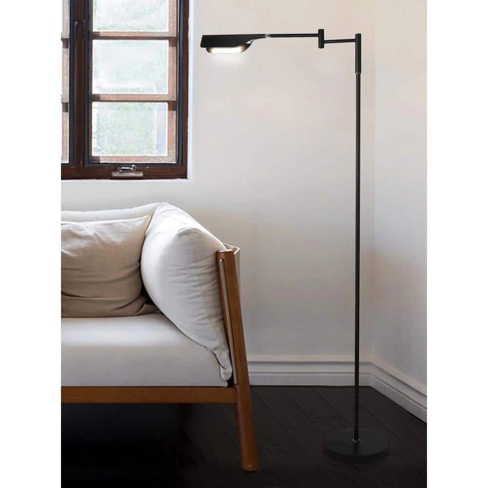 Leaf 53 in. Black LED Floor Lamp with Adjustable Arm and Shade by Brightech 7 Leaf 53 in. Black LED Floor Lamp with Adjustable Arm and Shade by Brightech - Image 5