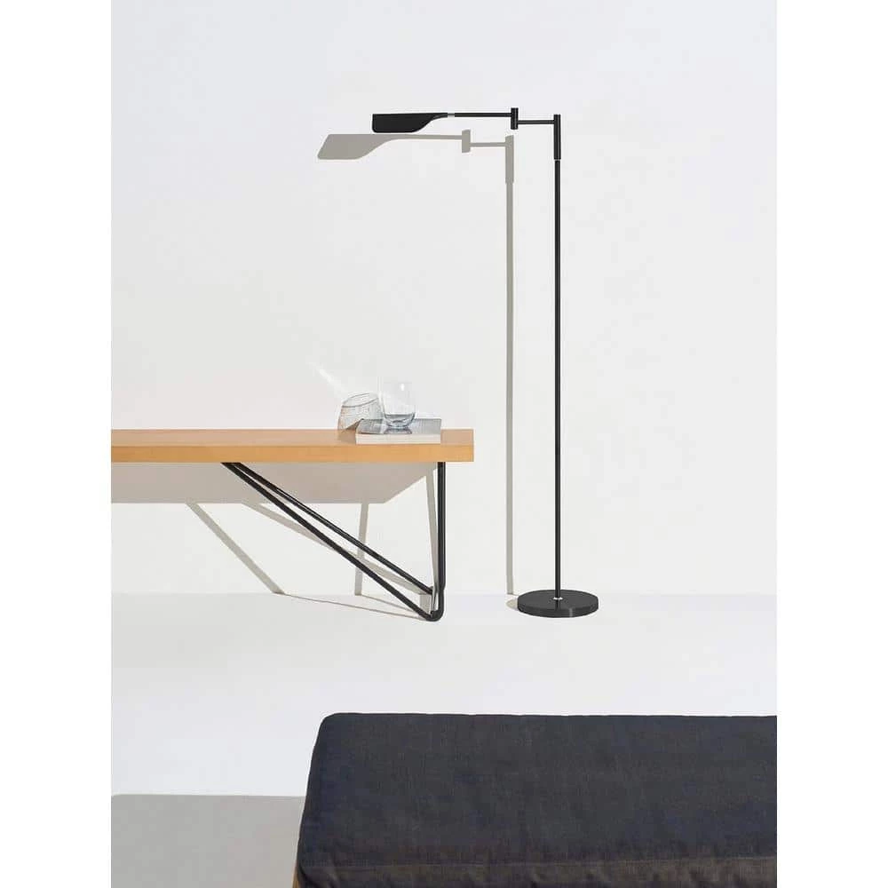 Leaf 53 in. Black LED Floor Lamp with Adjustable Arm and Shade by Brightech 4 Leaf 53 in. Black LED Floor Lamp with Adjustable Arm and Shade by Brightech - Image 2