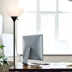 Sky Dome 72 in. Black Torchiere LED Floor Lamp by Brightech 12 Sky Dome 72 in. Black Torchiere LED Floor Lamp by Brightech -Brightech Sales black brightech floor lamps fl dme blk 1f 1000