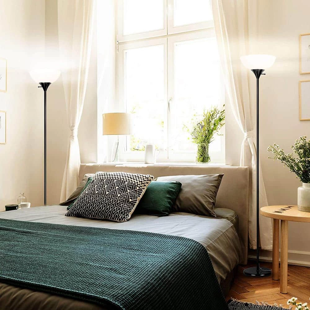 Sky Dome 72 in. Black Torchiere LED Floor Lamp by Brightech 5 Sky Dome 72 in. Black Torchiere LED Floor Lamp by Brightech - Image 3