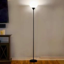 Sky Dome 72 in. Black Torchiere LED Floor Lamp by Brightech 14 Sky Dome 72 in. Black Torchiere LED Floor Lamp by Brightech -Brightech Sales black brightech floor lamps fl dme blk fa 1000