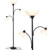 Sky Dome Double 72 in. Black Torchiere LED Floor Lamp with 2 Adjustable Arms by Brightech 1 Sky Dome Double 72 in. Black Torchiere LED Floor Lamp with 2 Adjustable Arms by Brightech -Brightech Sales black brightech floor lamps fl dme2 blk 64 1000