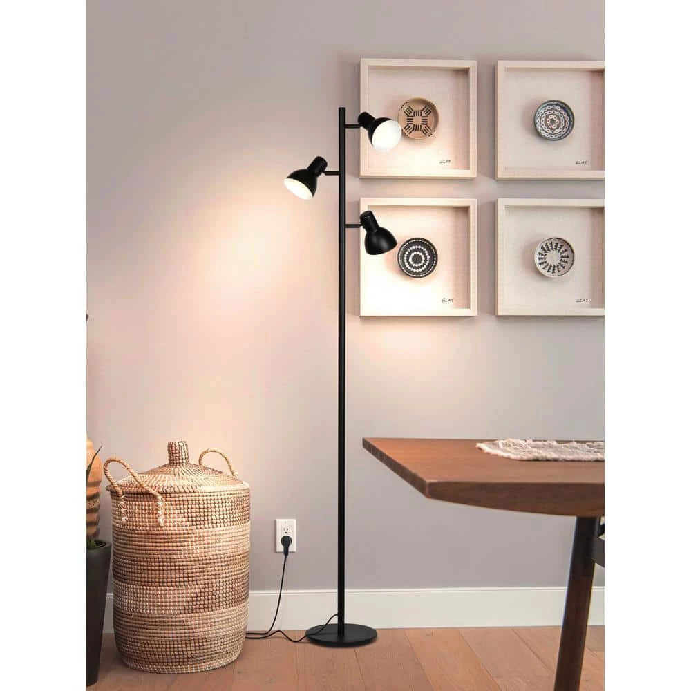 Ethan 65 in. Black LED Tree Floor Lamp with Adjustable Shades by Brightech 6 Ethan 65 in. Black LED Tree Floor Lamp with Adjustable Shades by Brightech - Image 4