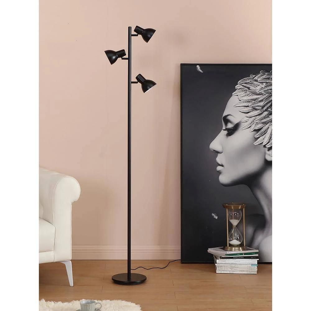 Ethan 65 in. Black LED Tree Floor Lamp with Adjustable Shades by Brightech 4 Ethan 65 in. Black LED Tree Floor Lamp with Adjustable Shades by Brightech - Image 2