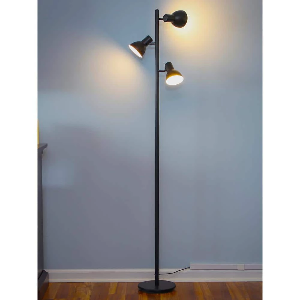 Ethan 65 in. Black LED Tree Floor Lamp with Adjustable Shades by Brightech 8 Ethan 65 in. Black LED Tree Floor Lamp with Adjustable Shades by Brightech - Image 6